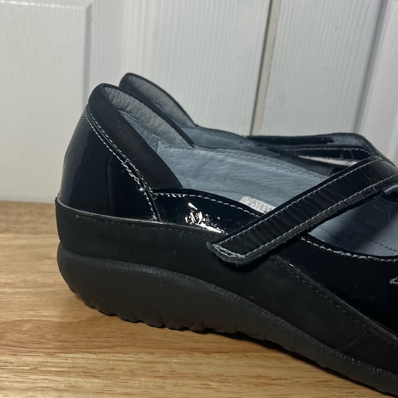 Naot Matai Black Leather Mary Jane Shoes 43 (US 12) - Picture 6 of 13